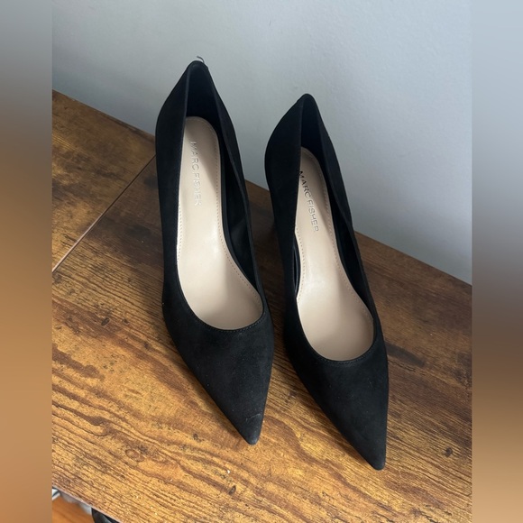 Marc Fisher Shoes - Marc Fisher Black Suede Heels Size 6.5